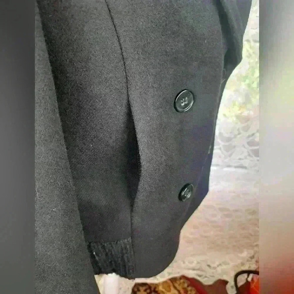 THEORY Wool Blend Black Double Breasted Short Peacoat Womens Jacket Size M - Picture 6 of 14